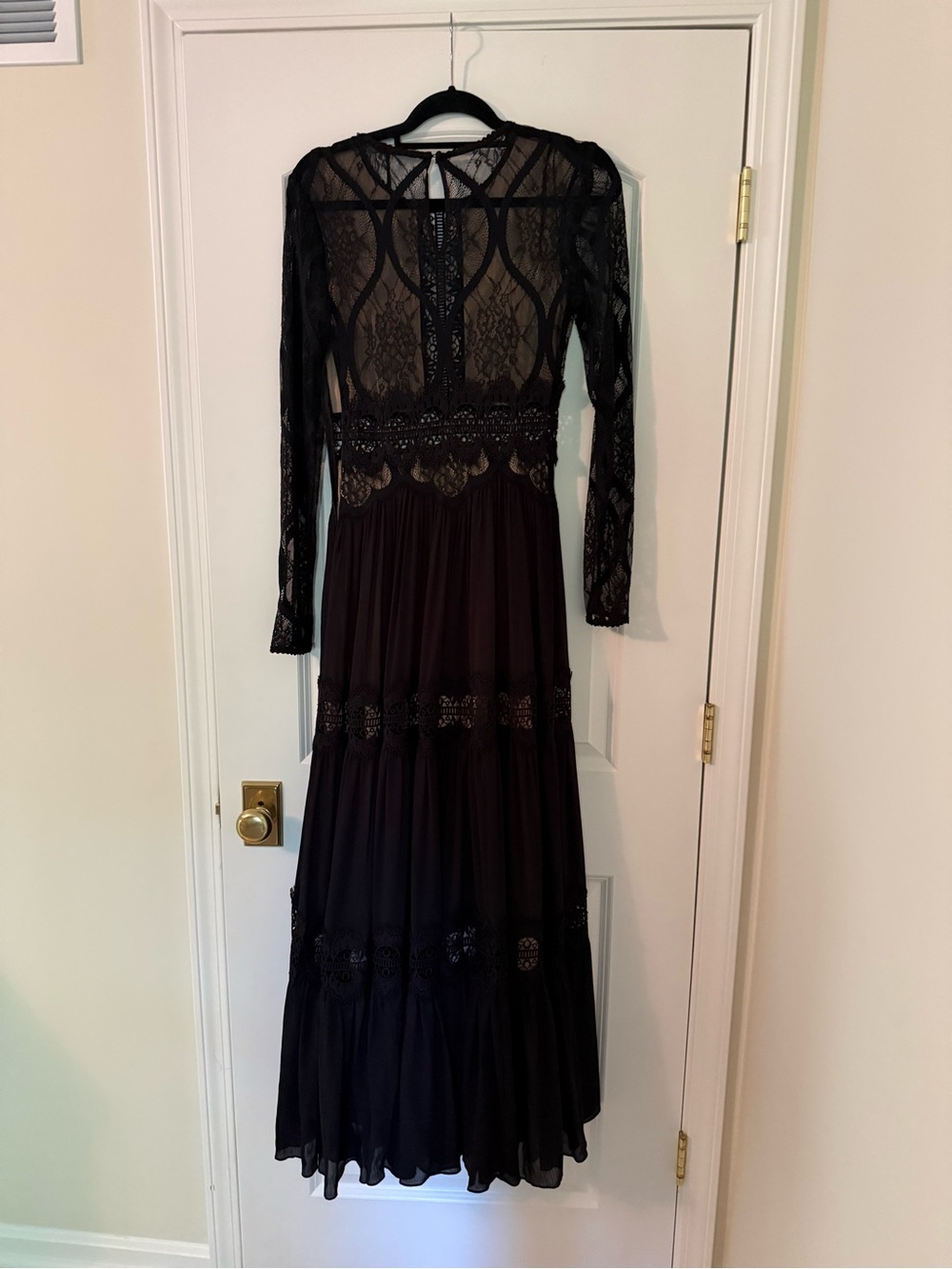 Free People Black Lace Gothic Maxi Dress - Picture 2 of 3